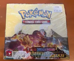 Pokemon Sword & Shield Darkness Ablaze Booster Box Card Game 820650817120 - Image 1
