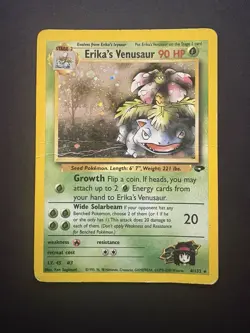 Pokemon TCG Erika's Venusaur 4/132 Holo Unlimited Pokemon Gym Challenge Hp - Image 1