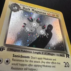 Dark Magneton 11/82 Rare Team Rocket Holo 1st Edition MP Pokemon TCG - Image 1