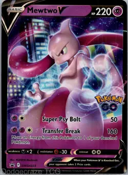 Mewtwo V SWSH223 Promo SWSH Black Star Pokemon NM - Image 1
