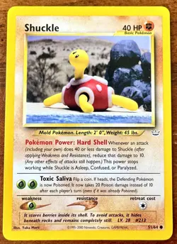 2001 Pokemon - Neo Revelation - Shuckle 51/64 Common VINTAGE NM / LP Condition - Image 1