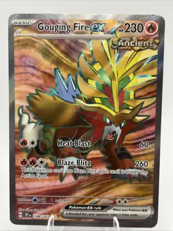 Gouging Fire ex 188/162 Sv05: Temporal Forces Holo Pokemon TCG - Image 1