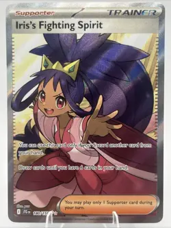 Pokemon TCG- Journey Together Iris’s Fighting Spirit 180/159 Full Art Ultra Rare - Image 1