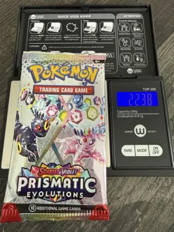 Heavy 22.38! Pokemon Prismatic Evolutions Booster Pack Sealed! Demi-God PackU! - Image 1