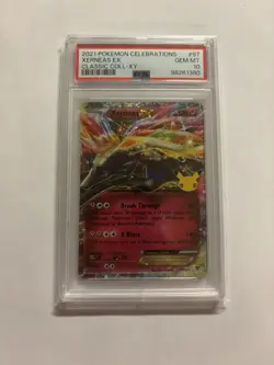 2021 Pokemon Celebrations Classic Collection 97 Xerneas EX PSA 10 - Image 1