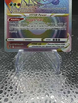 Pokemon Regidrago VSTAR 201/195 Silver Tempest Rainbow Secret Rare Holo NM - Image 4