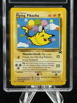 Flying Pikachu #25 Black Star Promo Pokemon League 2001 CGC 9 🎈☁ - Image 2