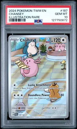 CHANSEY #187 PSA 10 Pokemon TCG Illustration Twilight Masquerade Card Gem MT - Image 1