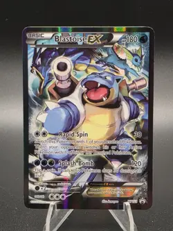 Pokemon TCG Card - Blastoise EX XY122 Black Star Promo Full Art XY Holo Rare - Image 1