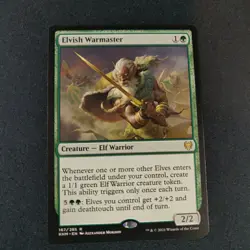 Elvish Warmaster KHM 167/285 Kaldhiem Mtg TCG Card Magic The Gathering Rare LP - Image 1