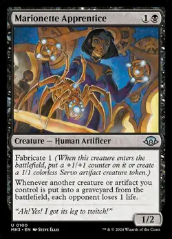 NM Marionette Apprentice, MTG, Modern Horizons 3, Magic the Gathering, 100 - Image 1