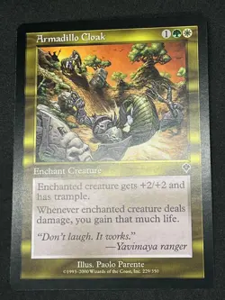 Magic the Gathering MTG Armadillo Cloak Multicolour Invasion Common - Image 1