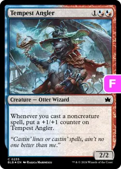 MTG Tempest Angler Bloomburrow Common Creature Otter Wizard *Foil* NM - Image 1