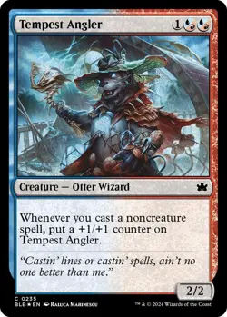 MTG Tempest Angler Bloomburrow Common Creature Otter Wizard *Foil* NM - Image 2