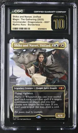 Shiko and Narset, Unified (Borderless) - Tarkir: Dragonstorm - CGC Pristine 10 - Image 1