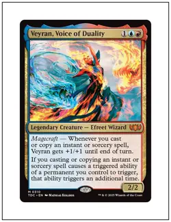 1x Veyran, Voice of Duality, Tarkir Dragonstorm Commander, Magic MTG NM - Image 1