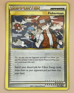 Fisherman 92/123 - HeartGold & SoulSilver - MP - 2010 Pokemon TCG - Image 1