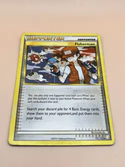 Fisherman 92/123 - HeartGold & SoulSilver - MP - 2010 Pokemon TCG - Image 3