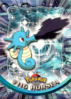 2000 Horsea #116 - Topps Blue Logo - Series 2 - Pokemon Card -LP NON HOLO - Image 1