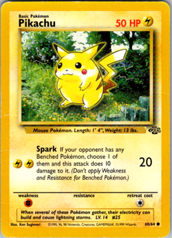 PIKACHU 60/64 COMMON JUNGLE POKEMON - Image 1