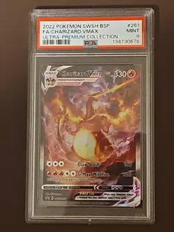 Pokemon TCG Charizard VMAX Black Star Promos SWSH261 Holo Card PSA 9 - Image 1