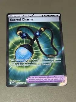 Pokemon TCG trainer Sacred Charm 122/094 English NM Full Art Phantasmal Flames - Image 2