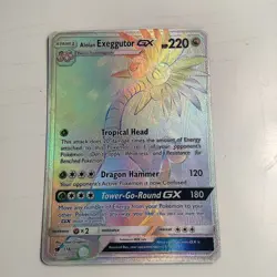 Alolan Exeggutor Gx 118/111 Pokemon Crimson Invasion Secret Rare Rainbow Holo NM - Image 1