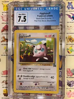 Jigglypuff ~ Black Star Promos First Movie ~ #7 ~ Graded CGC 7.5 ~ Pokemon 2000 - Image 1