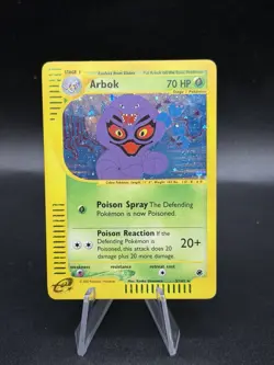 Arbok 3/165 Expedition 2002 Rare Holo e-Series Pokemon MP/HP Pin Hole EL3 SWIRL - Image 1