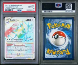 POKEMON SWORD & SHIELD SILVER TEMPEST SECRET Rainbow FULL ART/LUGIA VSTAR PSA 10 - Image 3