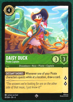 Daisy Duck - Pirate Captain - Azurite Sea #81 - Disney Lorcana TCG Card - Image 1