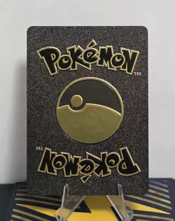Pokemon Charizard V 522hp Black Vinyl Gold Foil Fan Art Collector Card TCG - Image 2