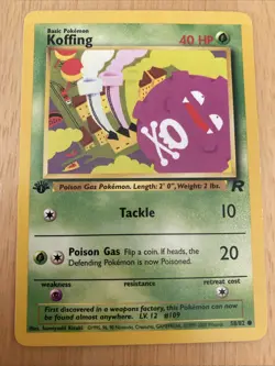 Koffing 1st Edition Pokemon Card Team Rocket 58/82 - Image 1