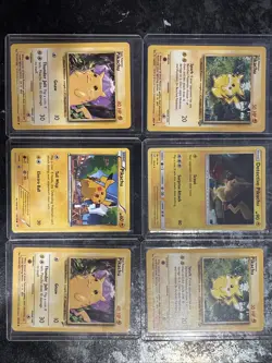 Pokemon TCG Pikachu Card Lot 6 - NM to LP *each a different era* HOLO Included - Image 1