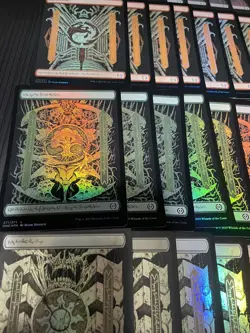 MTG Basic Lands ALL FOIL x50 Full Art Set of 10 Each Phyrexian All Will Be One - Image 3