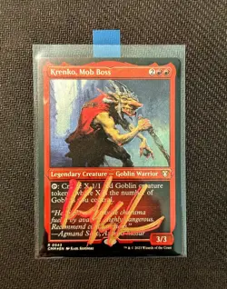MTG Krenko Mob Boss ETCHED FOIL Signed KARL KOPINSKI Commander GOBLIN Deck WOTC - Image 1