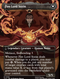 FOIL The Rise of Sozin / Fire Lord Sozin Avatar TLA #356 Borderless NM - Image 1