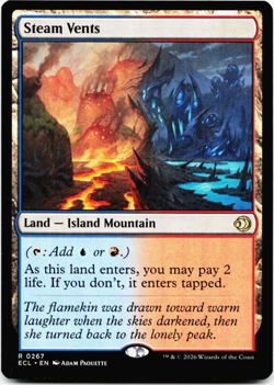 Steam Vents [Lorwyn Eclipsed] Magic MTG ECL 0267 - Shock Land 💧🔥 - Image 1