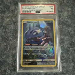 2019 POKEMON SUN & MOON COSMIC ECLIPSE SECRET #240 FULL ART/WISHIWASHI PSA 7 - Image 1