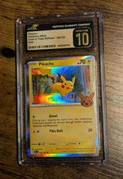 Pokemon ⚡ Pikachu 062/193 Trick or Trade Booster Bund. 🎃 CGC 10 Pristine ✨ - Image 2