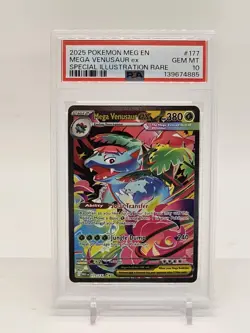 Pokemon Mega Venusaur ex Mega Evolution Special Illustration Rare #177 PSA 10 - Image 1