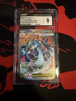 MEGA CHARIZARD X EX Black Star Promo 023 CGC 9 MINT 2025 Pokemon UPC - Image 1