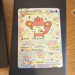 Pokemon Simisear VSTAR Ultra Rare Crown Zenith Gallery Holo 260 HP GG37/GG70 - Image 1