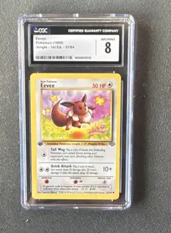 Pokemon Eevee Jungle 1st Edition 51/64 CGC 8 English - Image 1