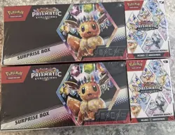 Pokemon Prismatic Evolutions Surprise Box and Booster Bundle Sealed In Hand - Image 1