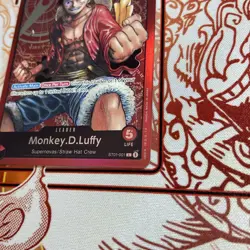 One Piece English Monkey.D.Luffy ST01-001 Leader Foil - Near Mint - Image 3