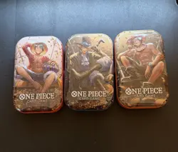 One Piece New Op11 Mini Tins Set of 3 SHIPS FAST IN HAND - Image 1