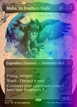 MTG Magic the Gathering Maha, Its Feathers Night (289/454) Bloomburrow NM FOIL - Image 1