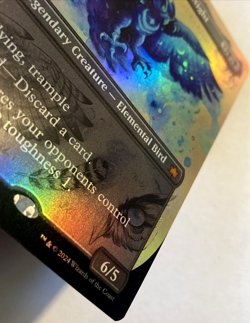 MTG Maha, Its Feathers Night BORDERLESS FOIL Bloomburrow 289 NM - Image 3