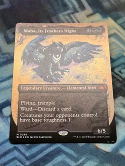 MTG Foil Borderless Maha, Its Feathers Night NM-/EX+ Unplayed Bloomburrow - Image 5